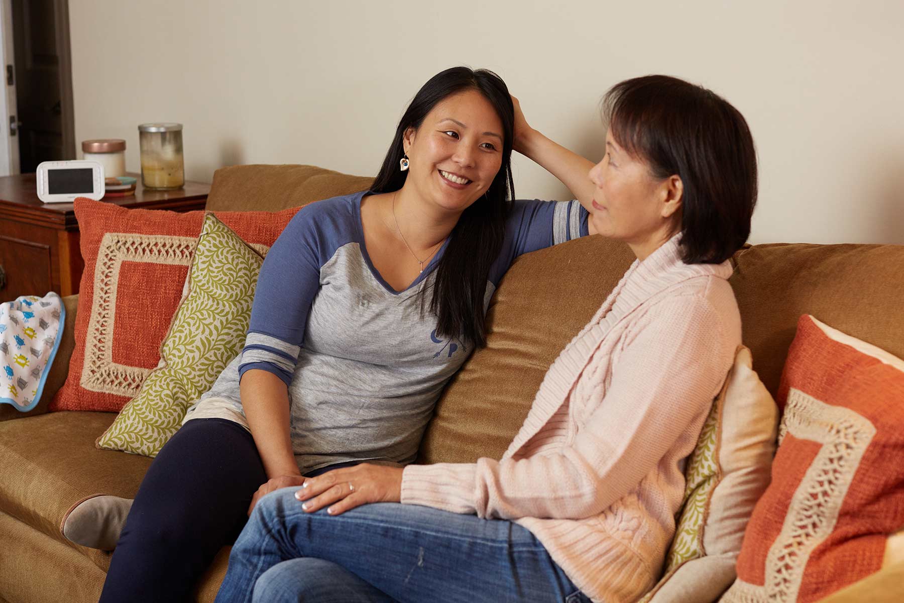 mom talking to grandma